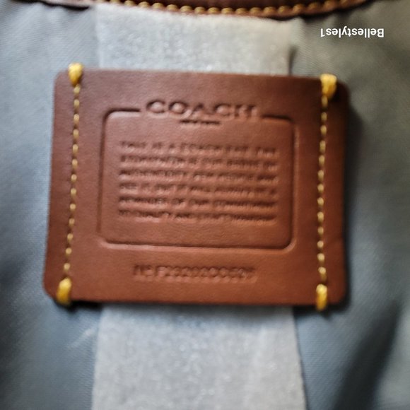 COACH Kitt Crossgrain Leather Messenger Crossbody- Blue Grey color ⭐ - Picture 15 of 16